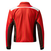 Men’s Stand-Collar Zip-up Slim-fit Racer Sheepskin Leather Jacket